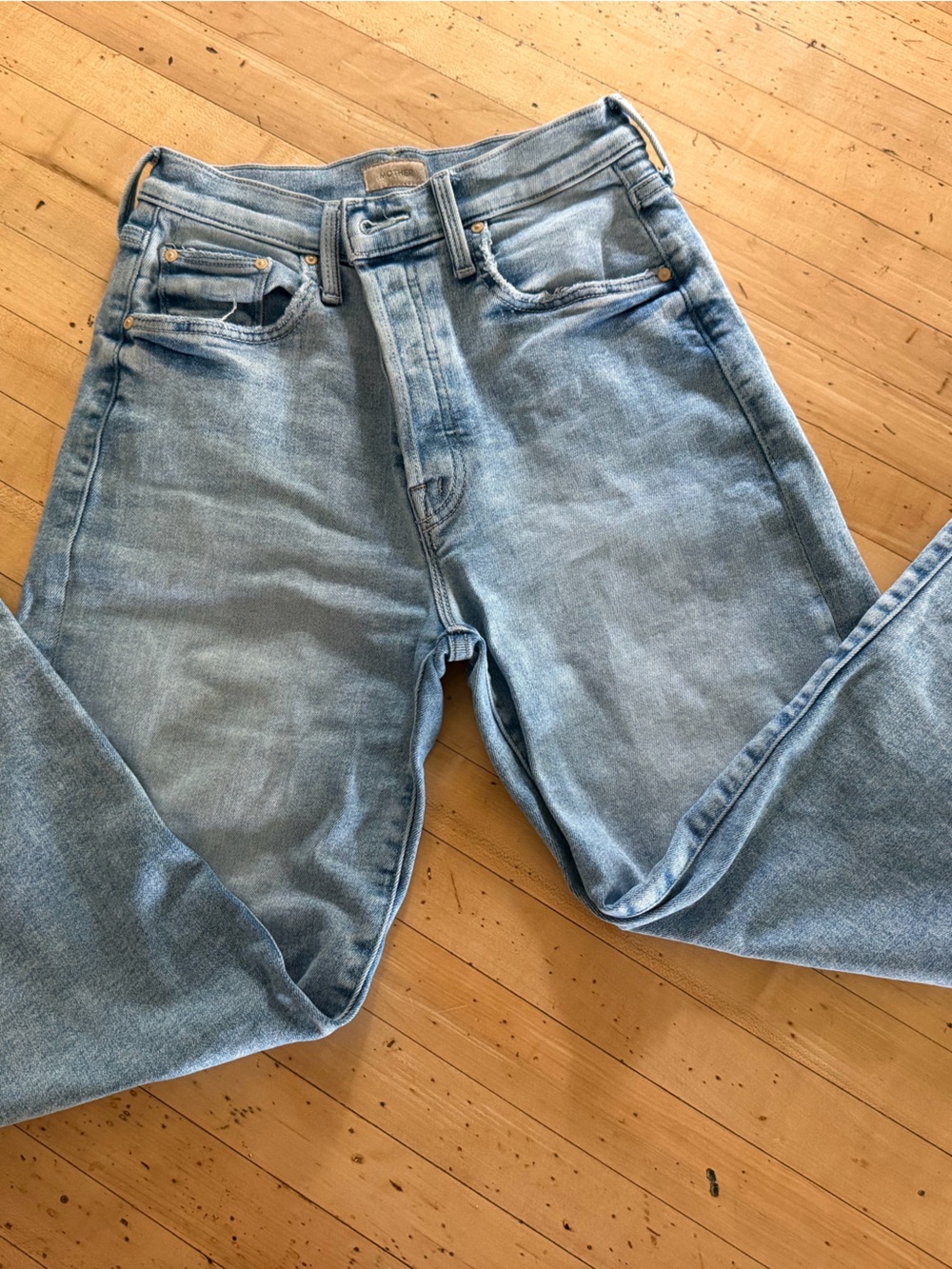 Mother Classic High-Rise Light Blue Women's Jeans